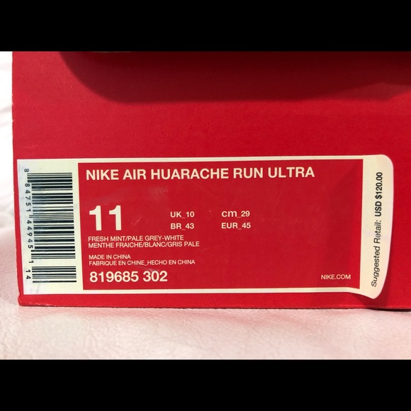 Nike Air Huarache Run Ultra Mint Grey White New - Picture 7 of 8